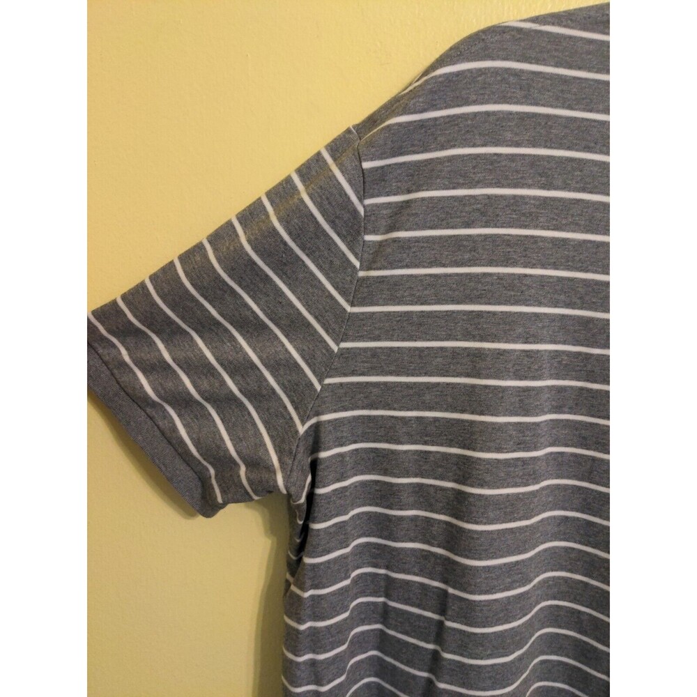 Polo Ralph Lauren Men's Golf Shirt Sz XL Gray White Stripe Pima Soft Cotton Nice - Picture 7 of 8